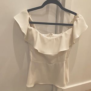 White Revolve Peplum Top